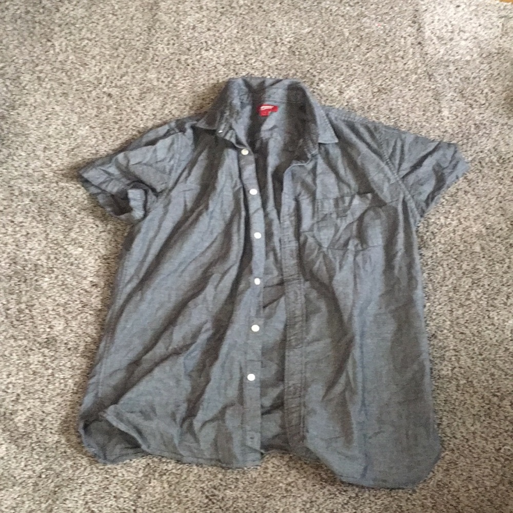 Grey button up shirt